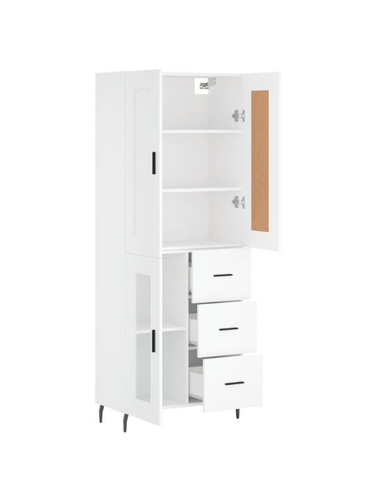 Skříň highboard bílá 69,5 x 34 x 180 cm kompozitní dřevo