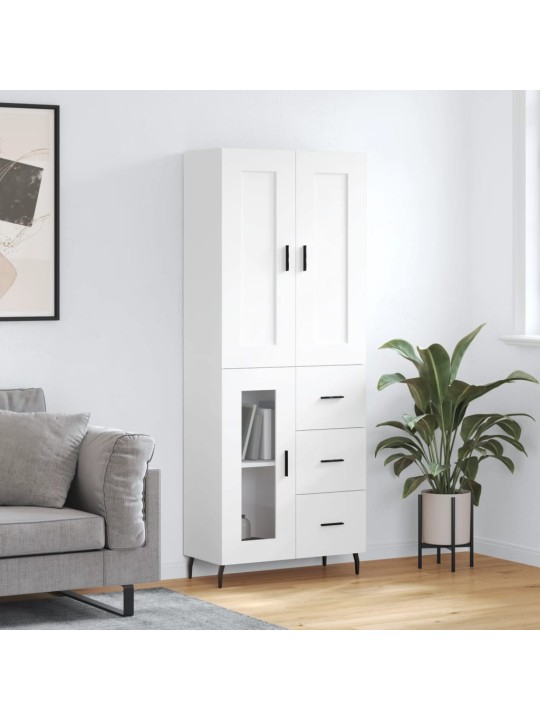 Skříň highboard bílá 69,5 x 34 x 180 cm kompozitní dřevo