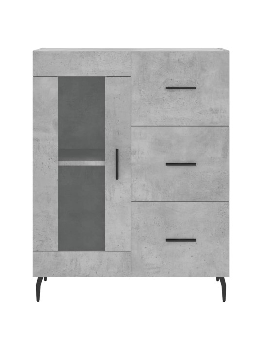 Skříň highboard betonově šedá 69,5x34x180 cm kompozitní dřevo