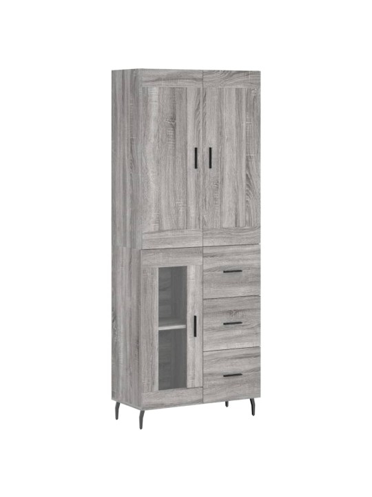 Skříň highboard šedá sonoma 69,5 x 34 x 180 cm kompozitní dřevo
