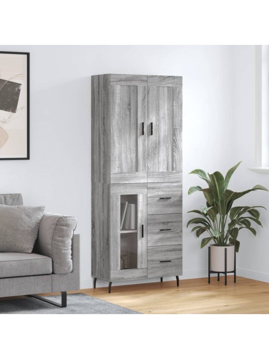 Skříň highboard šedá sonoma 69,5 x 34 x 180 cm kompozitní dřevo