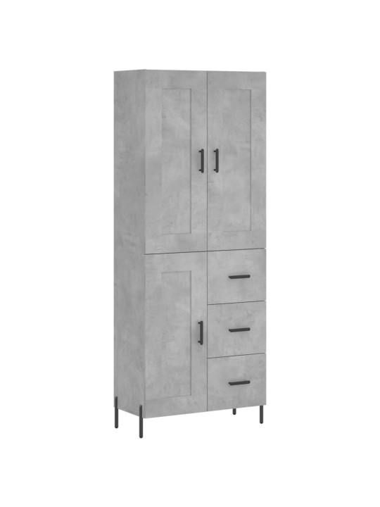 Skříň highboard betonově šedá 69,5x34x180 cm kompozitní dřevo