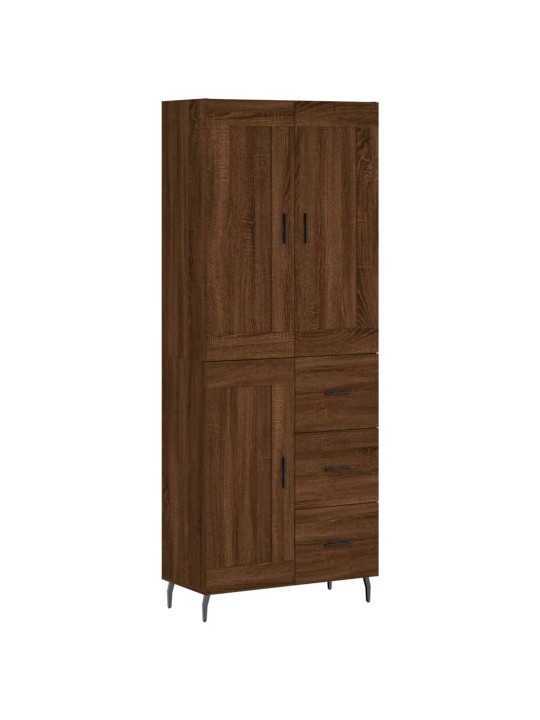 Skříň highboard hnědý dub 69,5 x 34 x 180 cm kompozitní dřevo