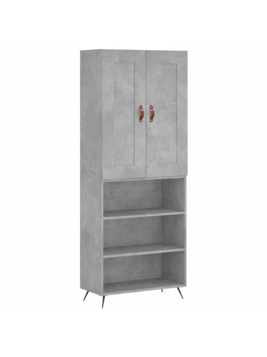 Skříň highboard betonově šedá 69,5x34x180 cm kompozitní dřevo
