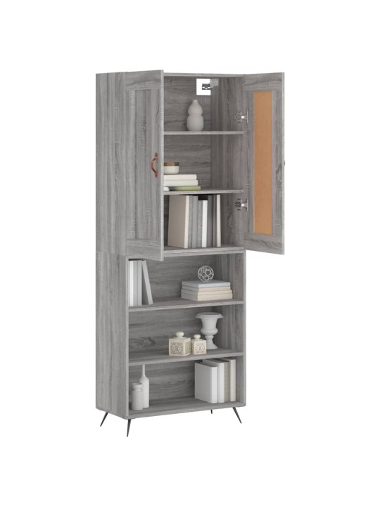 Skříň highboard šedá sonoma 69,5 x 34 x 180 cm kompozitní dřevo