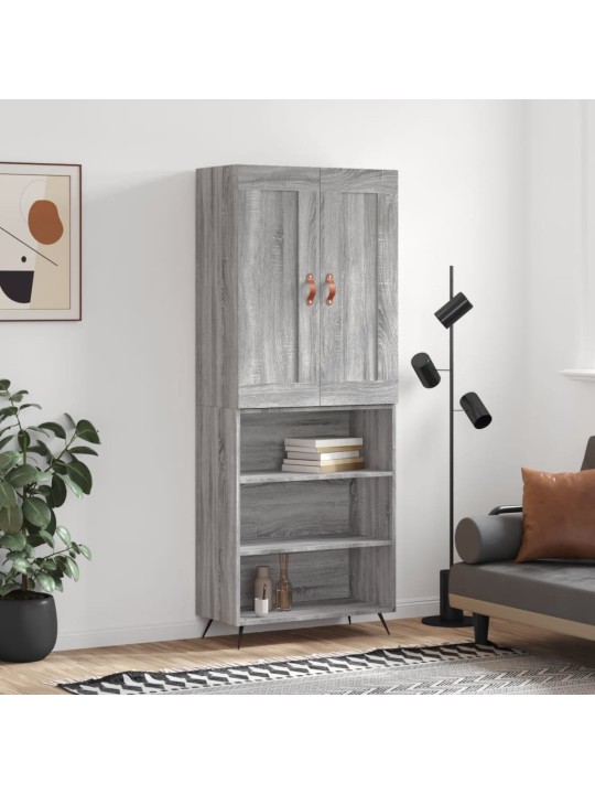 Skříň highboard šedá sonoma 69,5 x 34 x 180 cm kompozitní dřevo