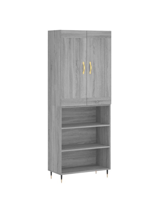 Skříň highboard šedá sonoma 69,5 x 34 x 180 cm kompozitní dřevo