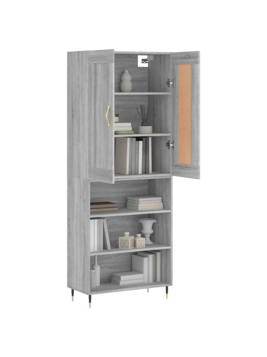 Skříň highboard šedá sonoma 69,5 x 34 x 180 cm kompozitní dřevo