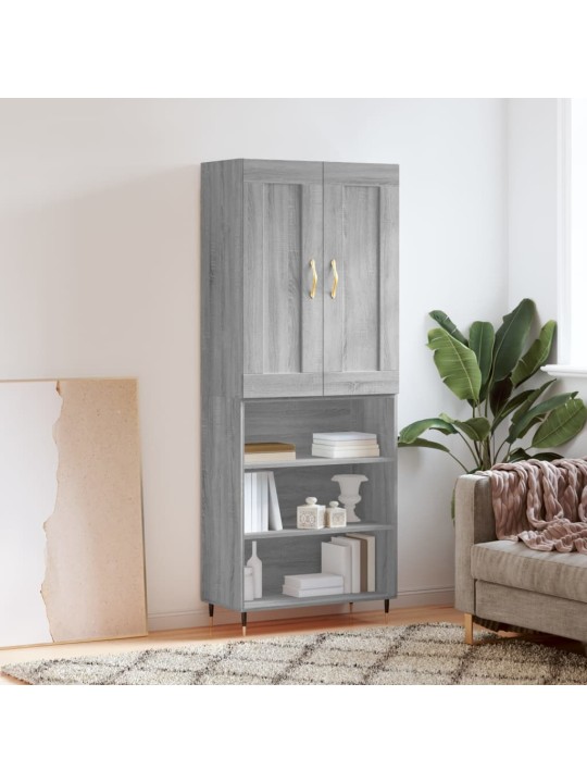 Skříň highboard šedá sonoma 69,5 x 34 x 180 cm kompozitní dřevo