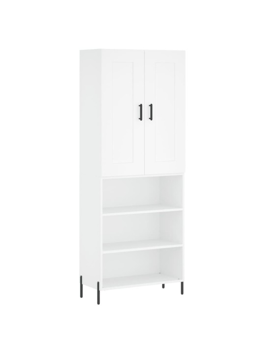 Skříň highboard bílá 69,5 x 34 x 180 cm kompozitní dřevo
