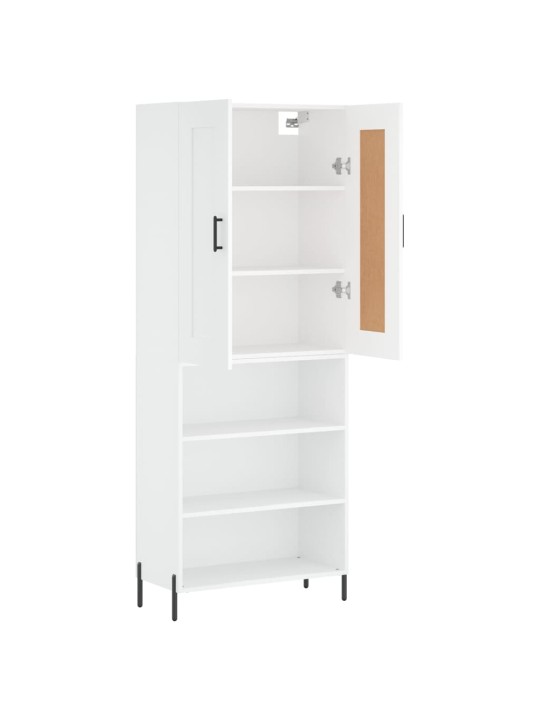Skříň highboard bílá 69,5 x 34 x 180 cm kompozitní dřevo