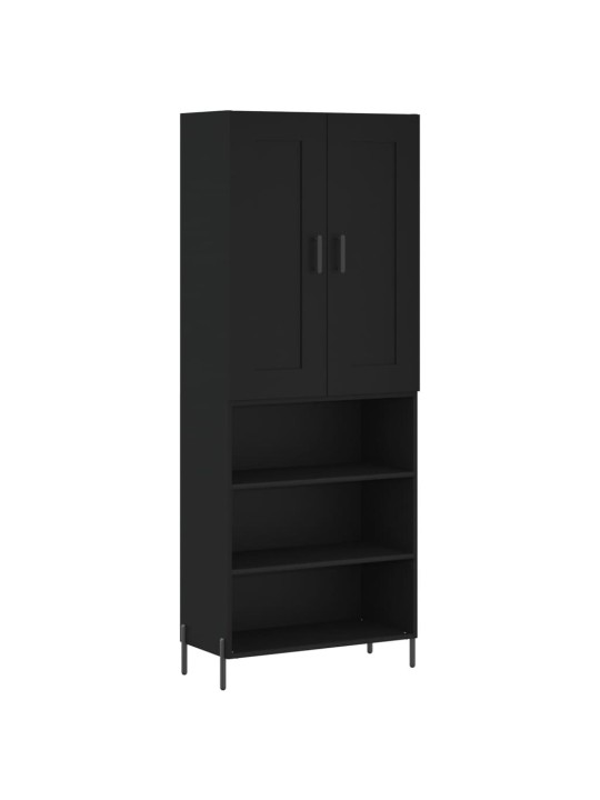 Skříň highboard černá 69,5 x 34 x 180 cm kompozitní dřevo
