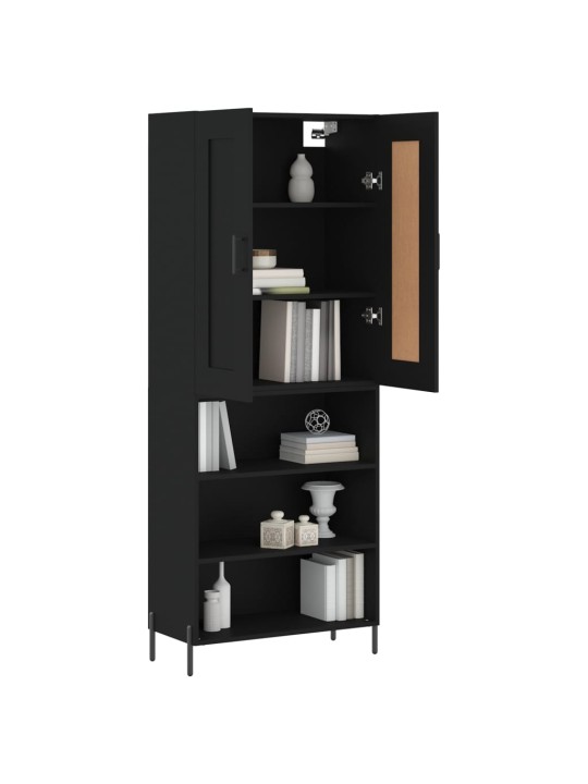 Skříň highboard černá 69,5 x 34 x 180 cm kompozitní dřevo