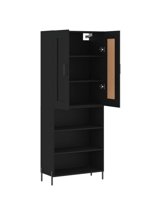 Skříň highboard černá 69,5 x 34 x 180 cm kompozitní dřevo