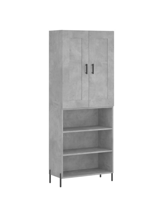 Skříň highboard betonově šedá 69,5x34x180 cm kompozitní dřevo