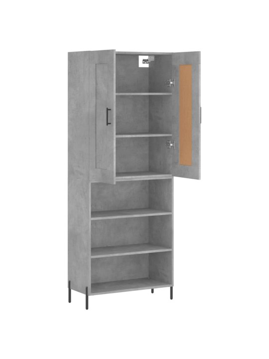 Skříň highboard betonově šedá 69,5x34x180 cm kompozitní dřevo