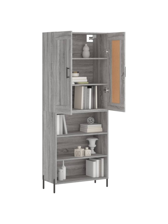 Skříň highboard šedá sonoma 69,5 x 34 x 180 cm kompozitní dřevo