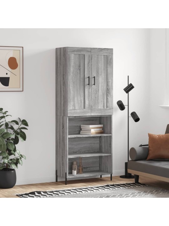 Skříň highboard šedá sonoma 69,5 x 34 x 180 cm kompozitní dřevo
