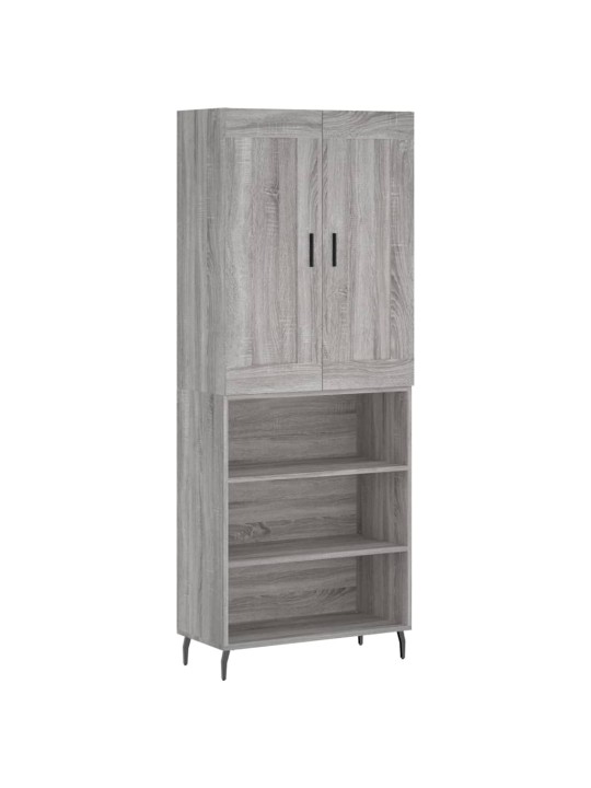 Skříň highboard šedá sonoma 69,5 x 34 x 180 cm kompozitní dřevo