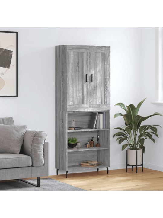 Skříň highboard šedá sonoma 69,5 x 34 x 180 cm kompozitní dřevo