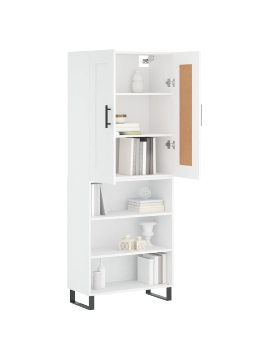 Skříň highboard bílá 69,5 x 34 x 180 cm kompozitní dřevo