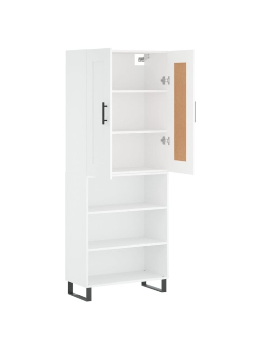 Skříň highboard bílá 69,5 x 34 x 180 cm kompozitní dřevo