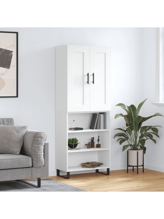 Skříň highboard bílá 69,5 x 34 x 180 cm kompozitní dřevo