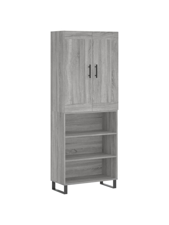 Skříň highboard šedá sonoma 69,5 x 34 x 180 cm kompozitní dřevo