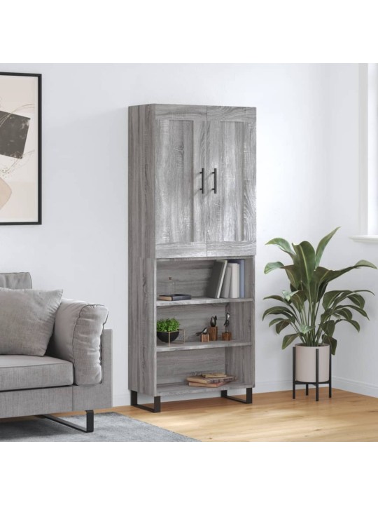 Skříň highboard šedá sonoma 69,5 x 34 x 180 cm kompozitní dřevo