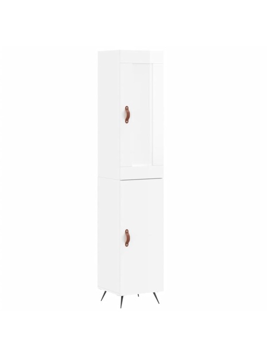 Skříň highboard bílá s vysokým leskem 34,5x34x180 cm kompozit