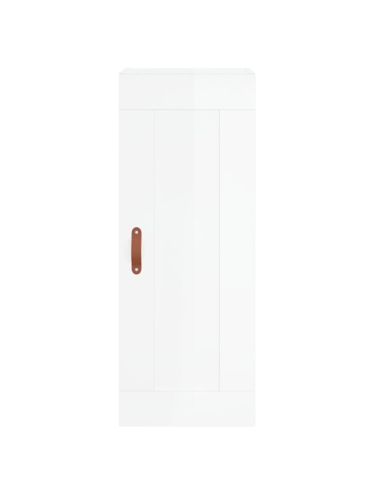 Skříň highboard bílá s vysokým leskem 34,5x34x180 cm kompozit