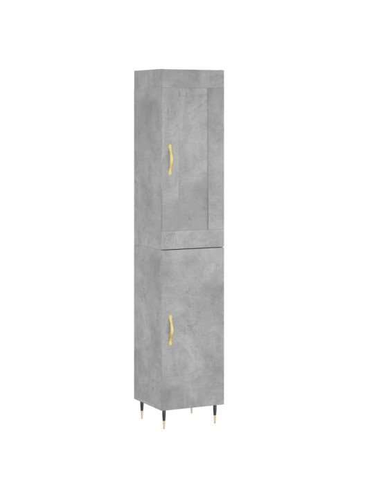 Skříň highboard betonově šedá 34,5x34x180 cm kompozitní dřevo