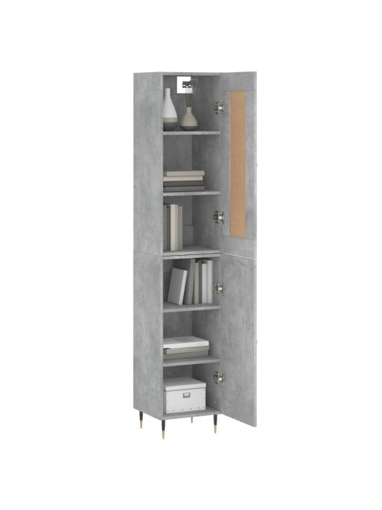 Skříň highboard betonově šedá 34,5x34x180 cm kompozitní dřevo