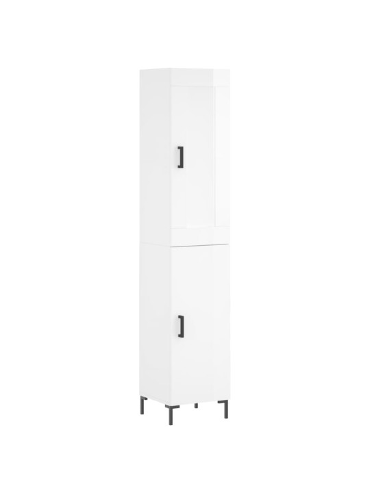 Skříň highboard bílá s vysokým leskem 34,5x34x180 cm kompozit