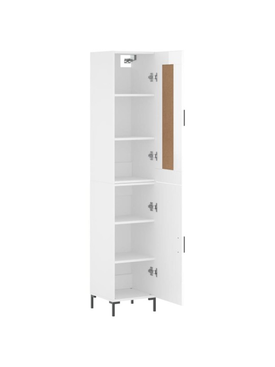 Skříň highboard bílá s vysokým leskem 34,5x34x180 cm kompozit