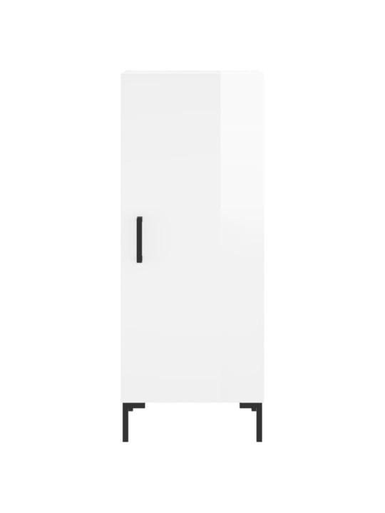 Skříň highboard bílá s vysokým leskem 34,5x34x180 cm kompozit