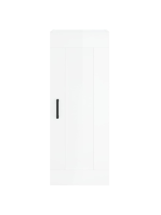 Skříň highboard bílá s vysokým leskem 34,5x34x180 cm kompozit