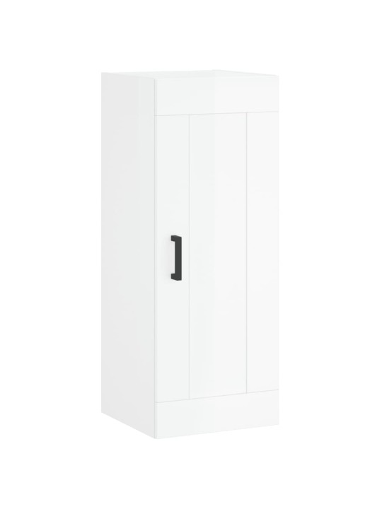 Skříň highboard bílá s vysokým leskem 34,5x34x180 cm kompozit