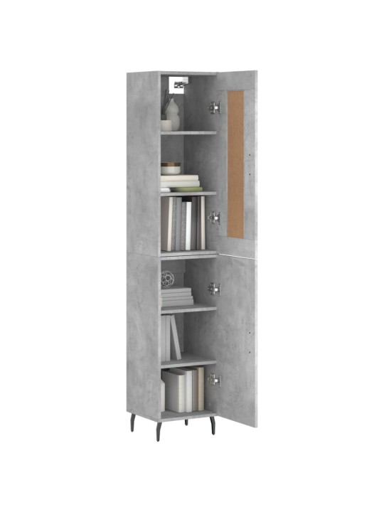 Skříň highboard betonově šedá 34,5x34x180 cm kompozitní dřevo