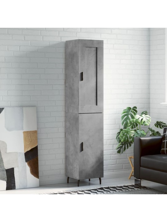 Skříň highboard betonově šedá 34,5x34x180 cm kompozitní dřevo