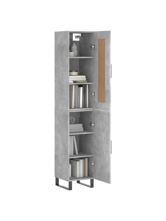 Skříň highboard betonově šedá 34,5x34x180 cm kompozitní dřevo