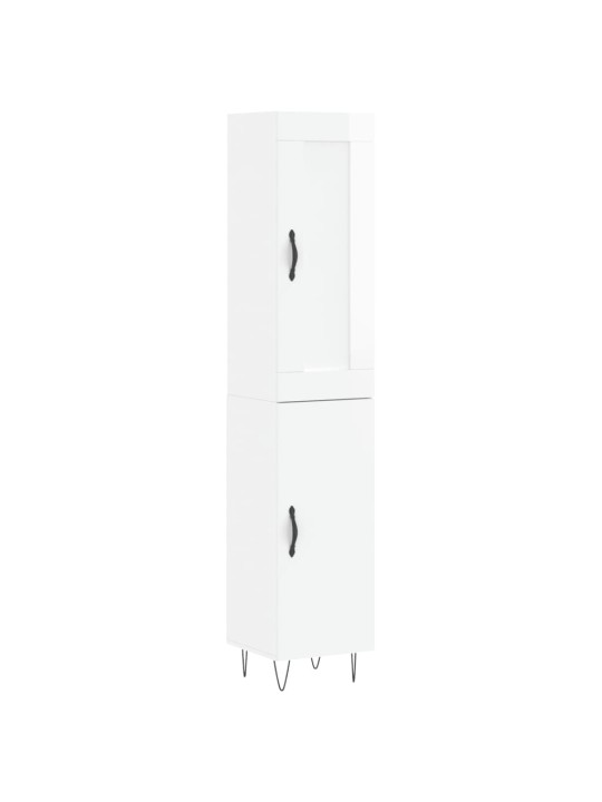 Skříň highboard bílá s vysokým leskem 34,5x34x180 cm kompozit