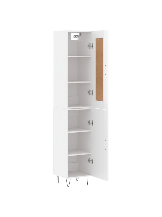 Skříň highboard bílá s vysokým leskem 34,5x34x180 cm kompozit