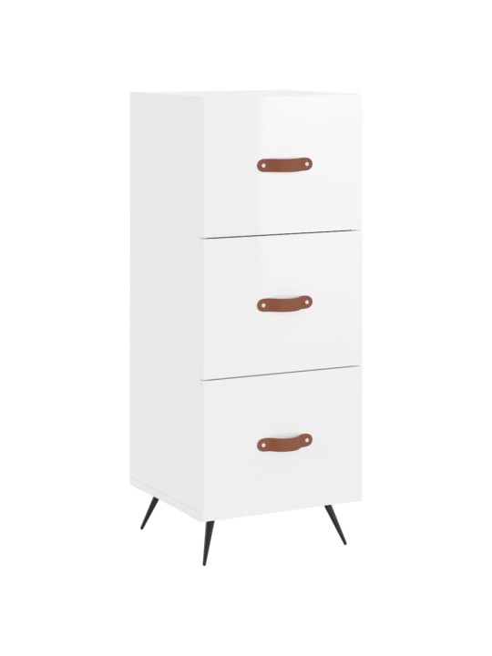 Skříň highboard bílá s vysokým leskem 34,5x34x180 cm kompozit