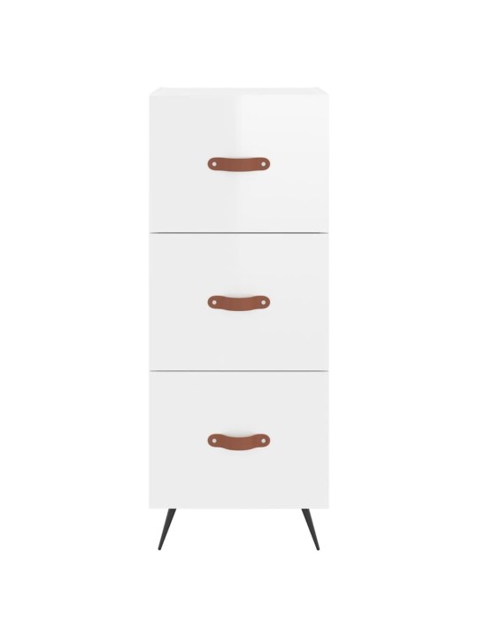 Skříň highboard bílá s vysokým leskem 34,5x34x180 cm kompozit