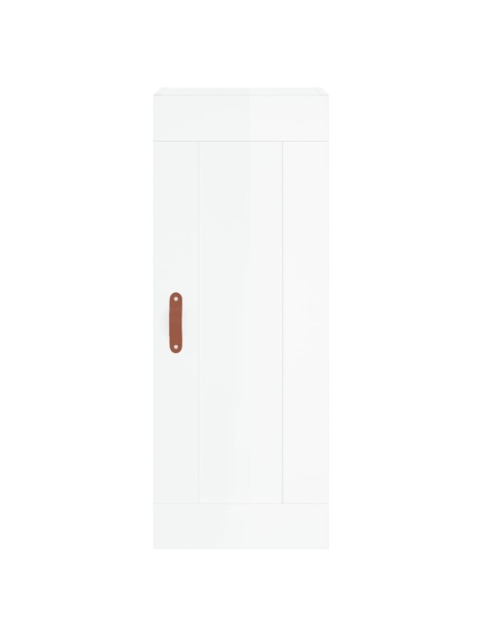 Skříň highboard bílá s vysokým leskem 34,5x34x180 cm kompozit