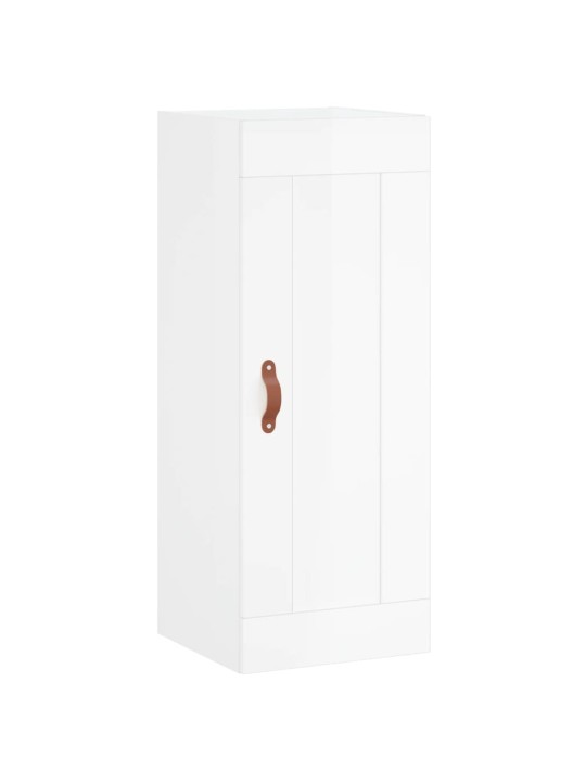Skříň highboard bílá s vysokým leskem 34,5x34x180 cm kompozit