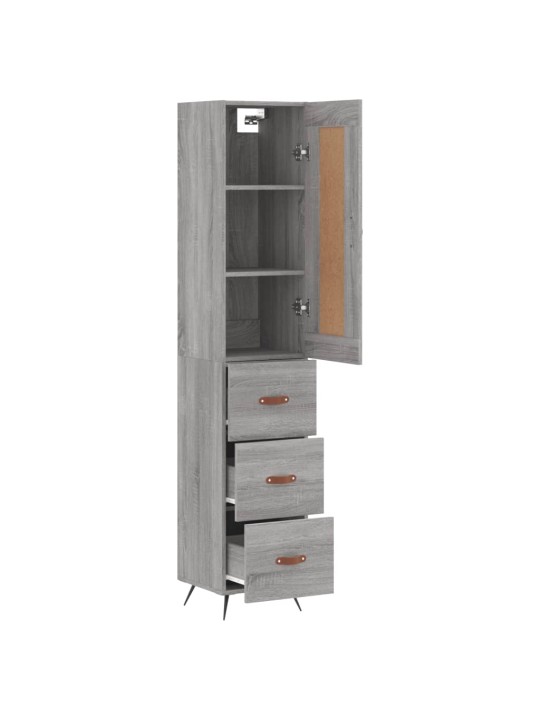 Skříň highboard šedá sonoma 34,5 x 34 x 180 cm kompozitní dřevo