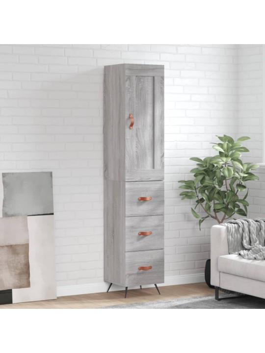 Skříň highboard šedá sonoma 34,5 x 34 x 180 cm kompozitní dřevo