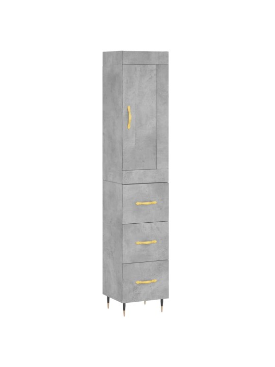 Skříň highboard betonově šedá 34,5x34x180 cm kompozitní dřevo
